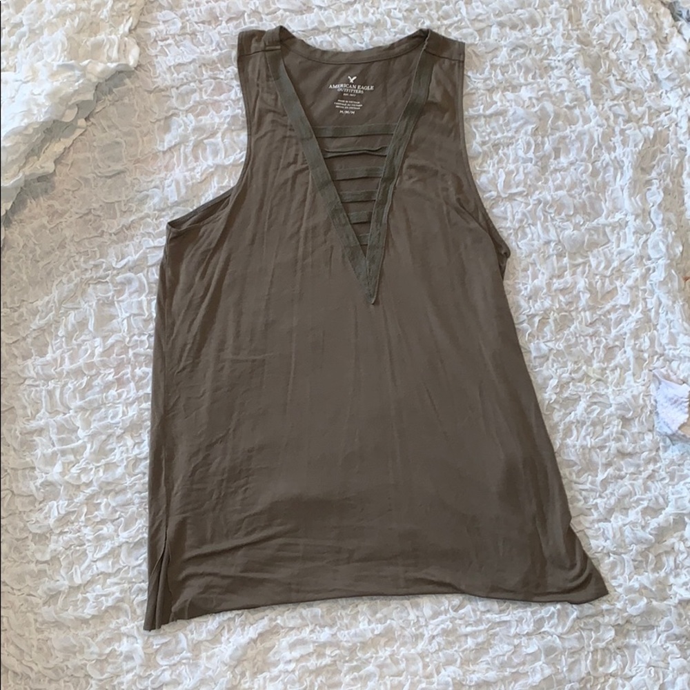 Green tank top